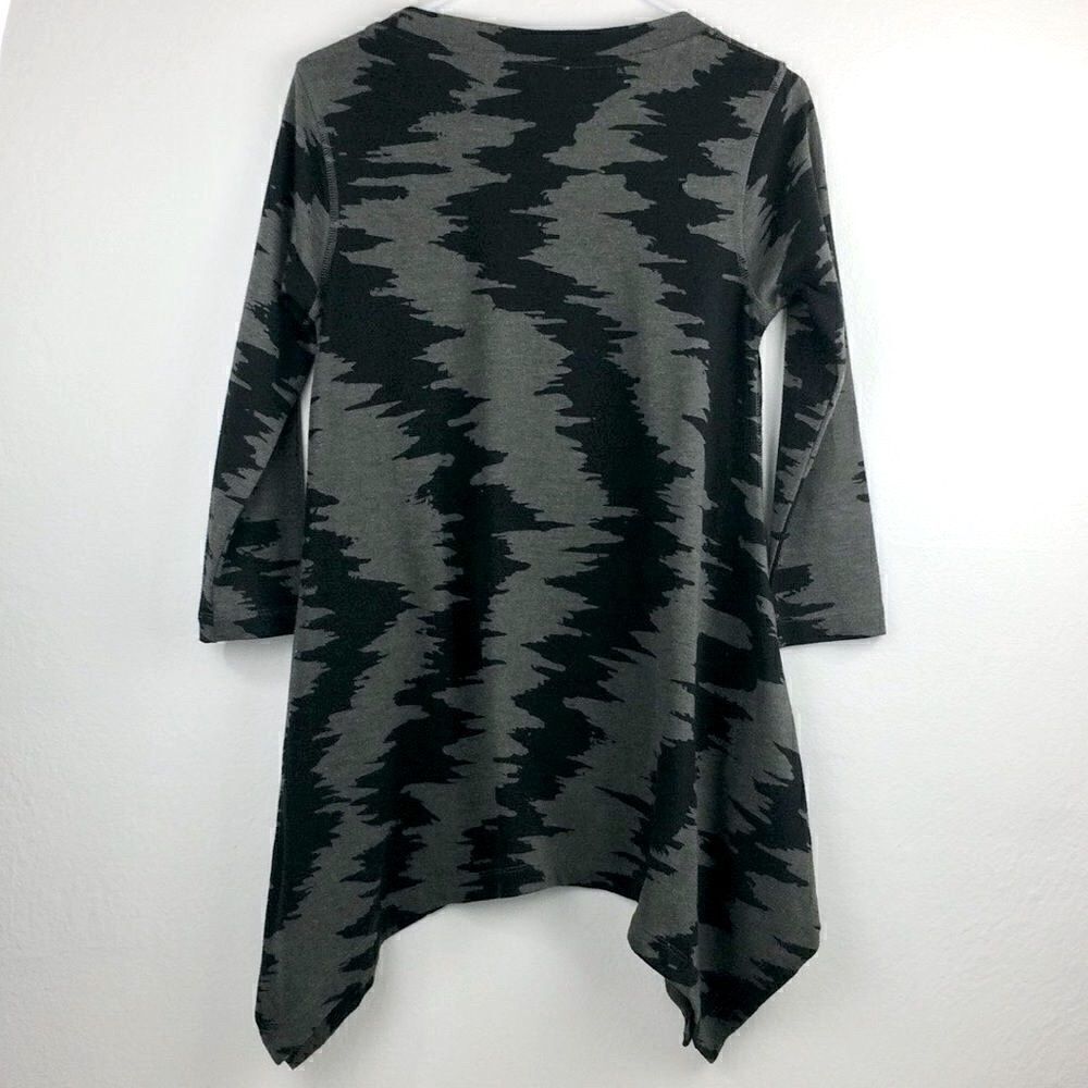 Philosophy black/gray stretch pattern pullover-S - Picture 3 of 6